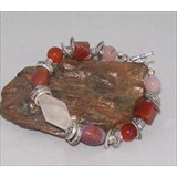 B-124 ROSE QUARTZ CARNELIAN AGATE