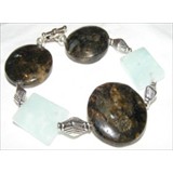 BT006 LABRADORITE & AQUAMARINE